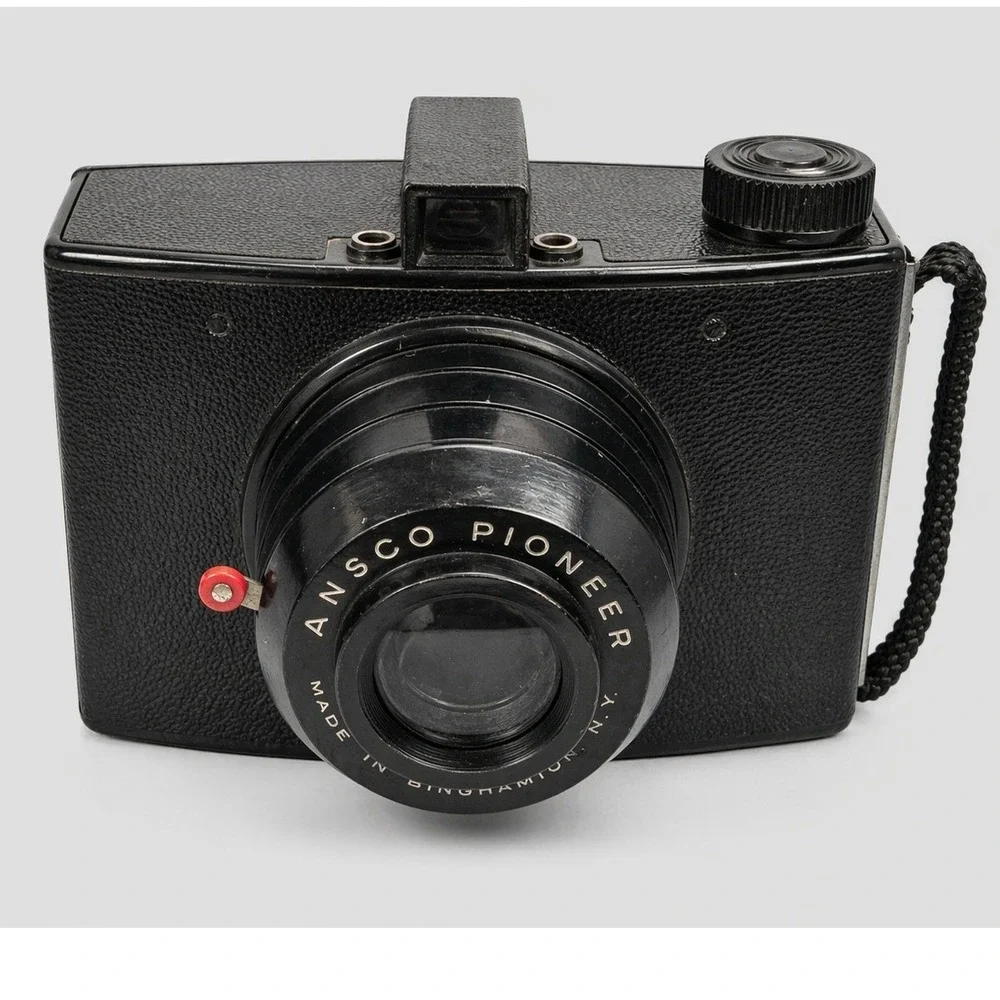 Vintage Ansco‎ Pioneer Box Camera Black 616 Film Made in USA Binghamton NY